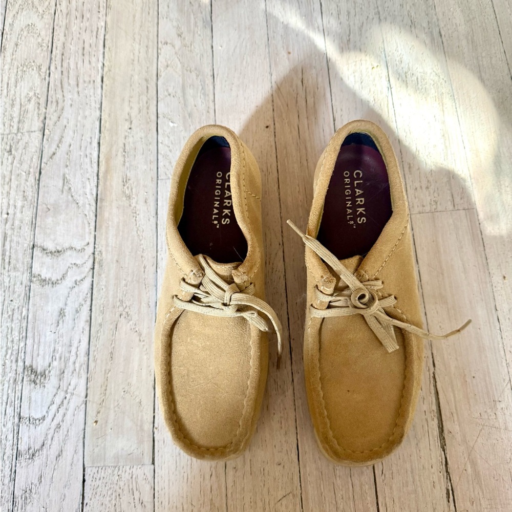 Clarks Women's Tan Suede Loafers